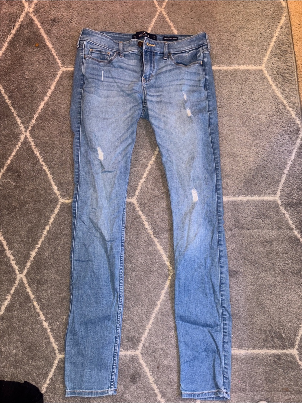 Hollister Light Blue Distressed Skinny Jeans
